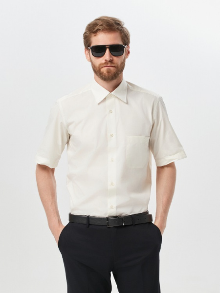 Сорочка Dave Raball Slim fit цвета шампань кор.рукав 006750 SFs 
