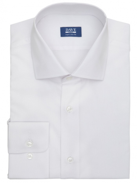 Белая сорочка Dave Raball Super Slim fit 000147
