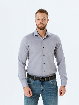 Серая сорочка Dave Raball Slim fit 000229