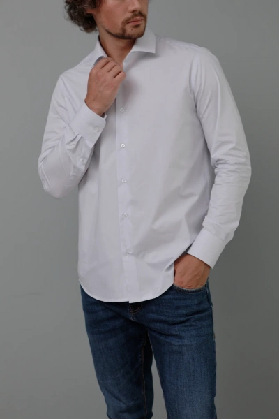 Сиреневая сорочка Allan Neumann Regular fit 000005