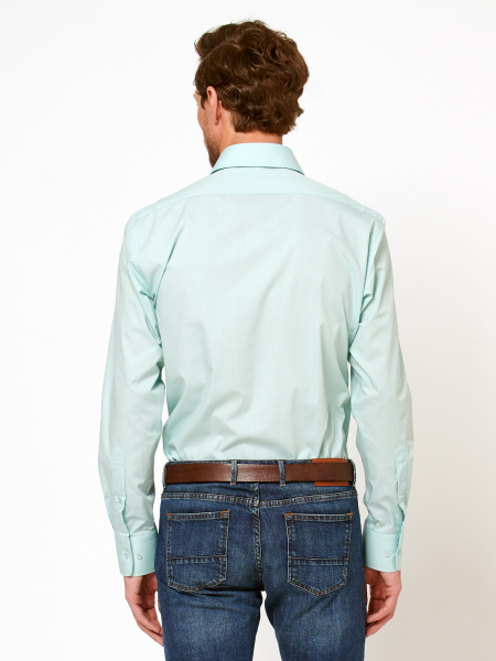 Салатовая сорочка Allan Neumann Slim fit 010498 
