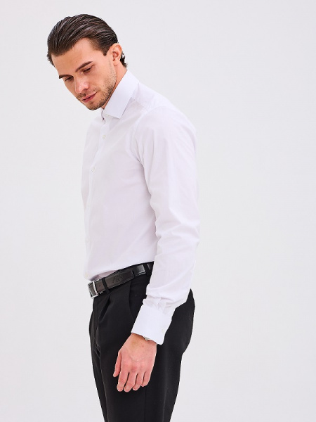 Белая сорочка Dave Raball Regular fit из органического хлопка 000125 