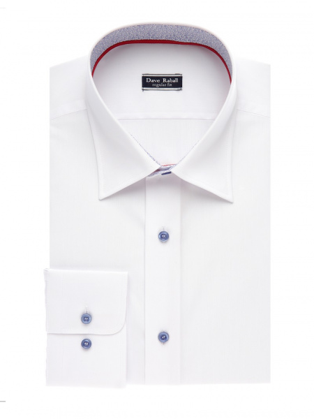 Белая сорочка Dave Raball Regular fit с отделкой 007804 