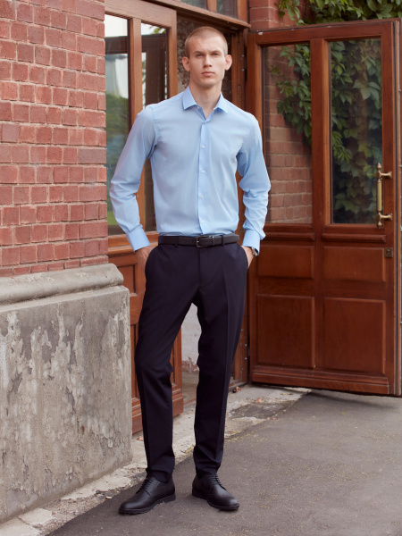 Голубая сорочка Dave Raball Regular fit 000259 