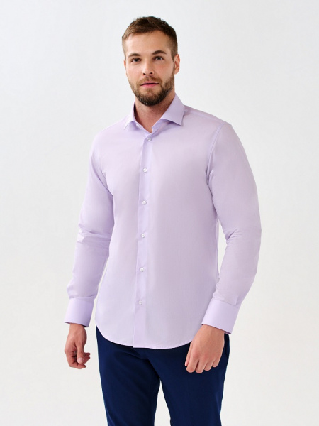 Сиреневая сорочка Allan Neumann Slim fit 000142 