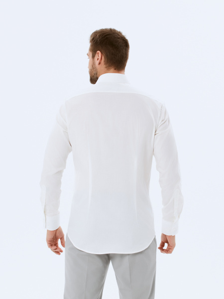 Сорочка Dave Raball цвета айвори Slim fit 000242 