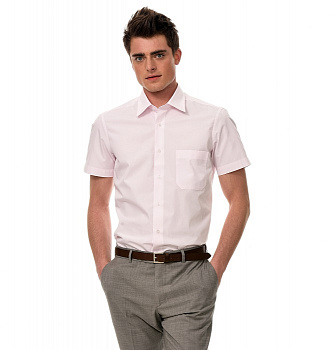 Розовая сорочка Dave Raball Slim fit кор.рукав 007503 SFs
