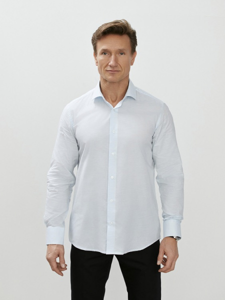 Сорочка Colletto Nuovo Slim fit голубой меланж 000296