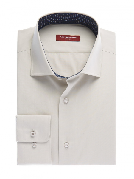 Бежевая сорочка Allan Neumann Super Slim fit 010545 