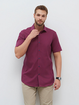 Сорочка Dave Raball Slim fit в бордово-синию клетку 000264 SFs