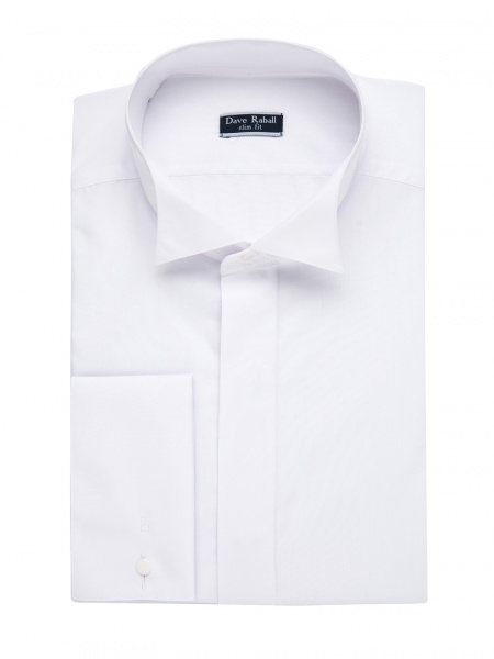 Белая сорочка Dave Raball Slim fit под бабочку 008390 
