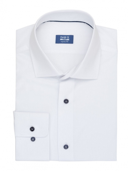 Белая сорочка Dave Raball Regular fit органический хлопок 000129 RF 