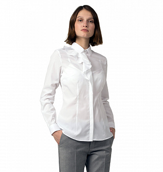 Белая сорочка Colletto Bianco с воланом 009647 CB