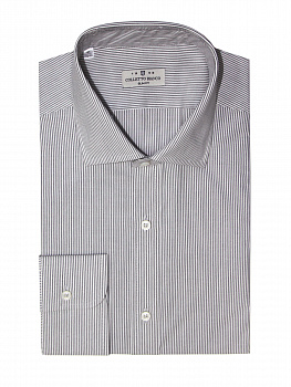 Серая сорочка Colletto Bianco Slim fit в полоску 012212 SF 