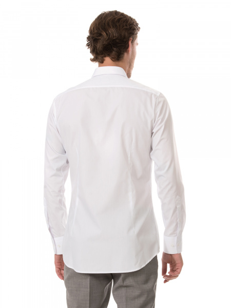 Белая сорочка Dave Raball Slim fit хлопок с эластаном 000235 