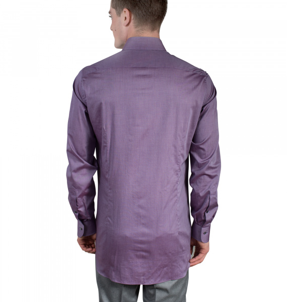 Сиреневая сорочка Colletto Bianco Regular fit меланж 006283 