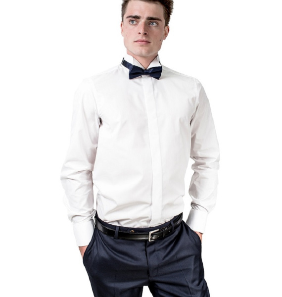 Белая сорочка Dave Raball Slim fit под бабочку 008390