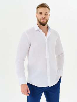 Белая сорочка Dave Raball Slim fit 000160