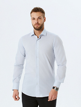 Светло-голубая сорочка Colletto Nuovo Slim fit 000231