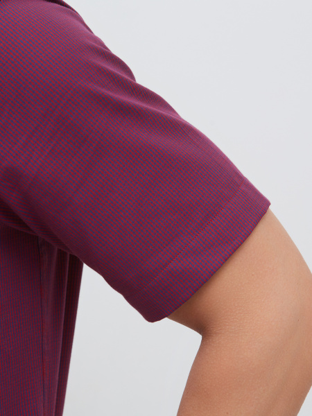 Сорочка Dave Raball Slim fit в бордово-синию клетку 000264 SFs 