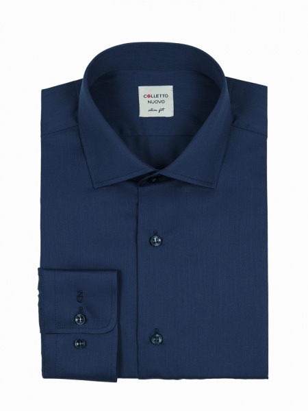 Темно-синяя сорочка Colletto Nuovo Slim fit 000171 