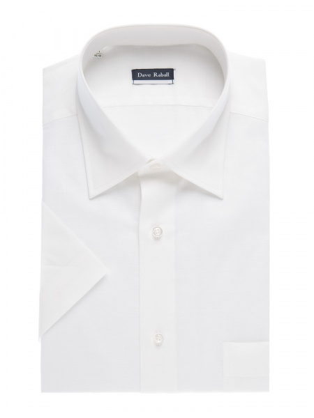 Белая сорочка Dave Raball Slim fit кор.рукав, карман 006975 SFs  