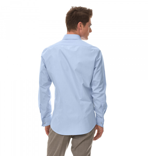Рубашка Dave Raball голубая запонка Regular Fit 005959 RF  