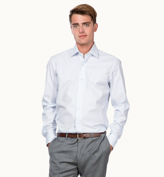 Голубая сорочка Colletto Bianco Slim fit 009562 SF 