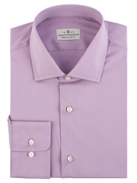 Сиреневая сорочка Colletto Bianco Super Slim fit 000106 