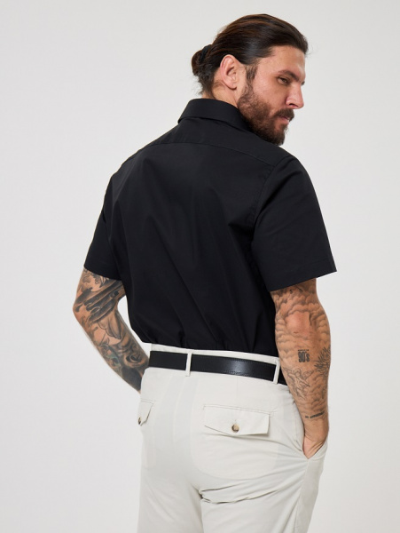 Рубашка Dave Raball черная Regular fit 000309 RFs 