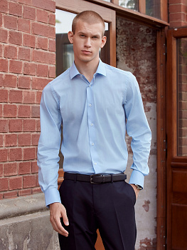 Голубая сорочка Dave Raball Slim fit 000258